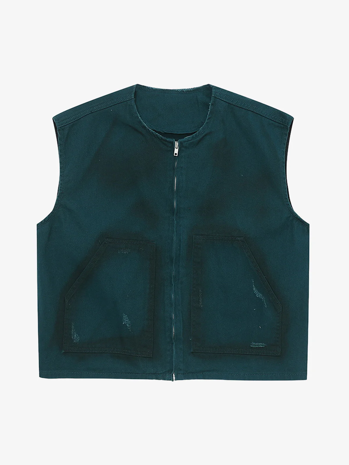 Airbrush Print Sleeveless Vest & Straight Leg Jeans Set - Image 11