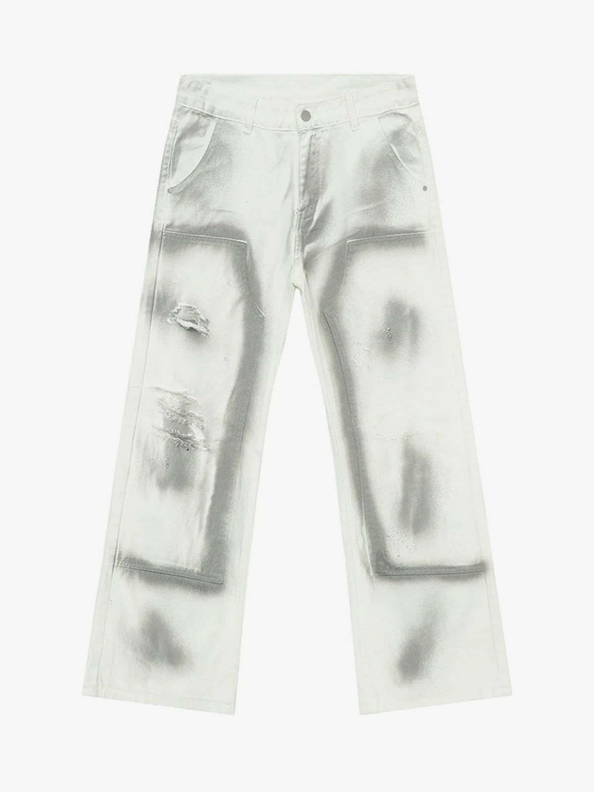 Airbrush Print Sleeveless Vest & Straight Leg Jeans Set - Image 14