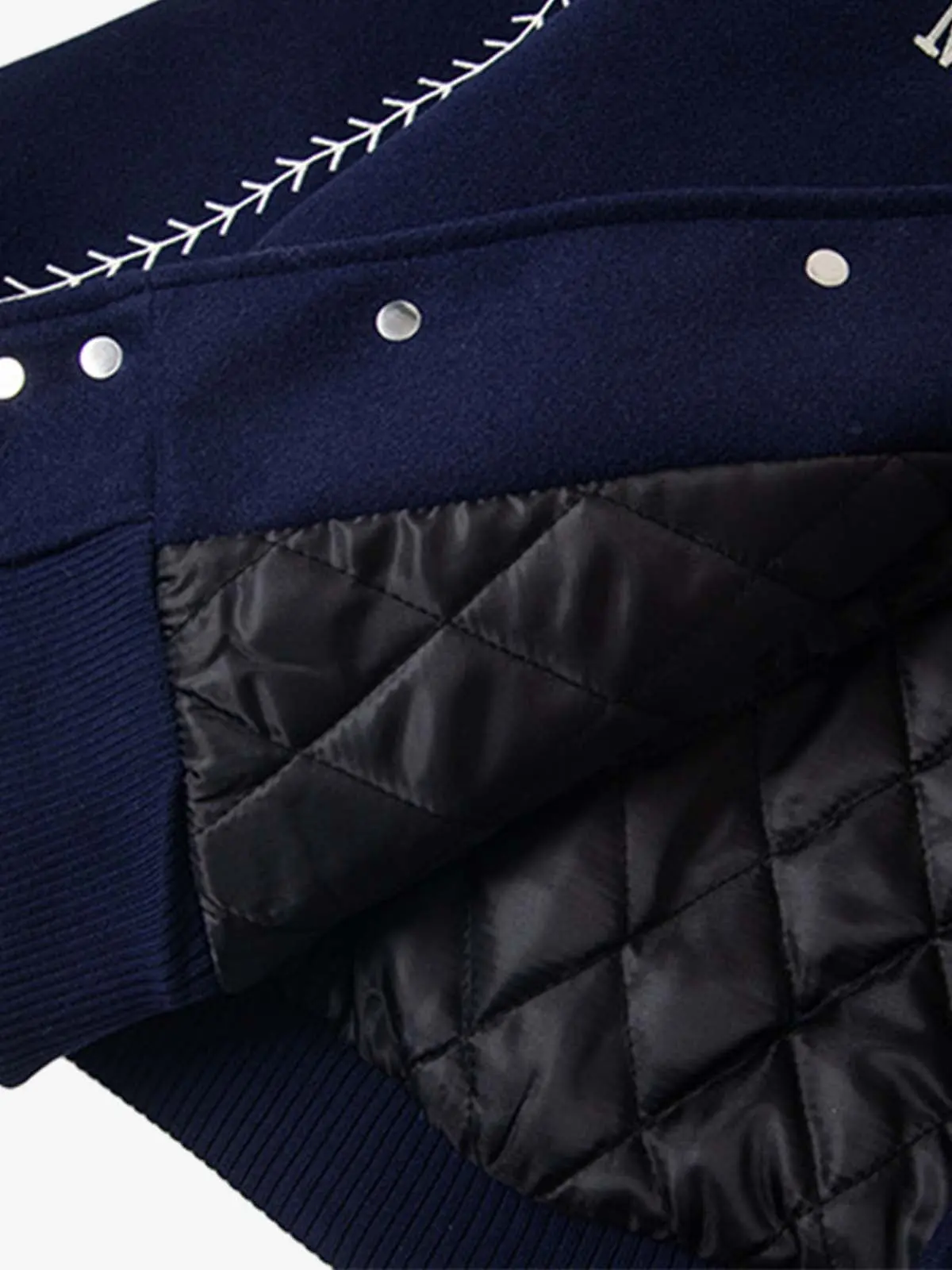 Baseball Stitch Embroidered Varsity Jacket - Image 11