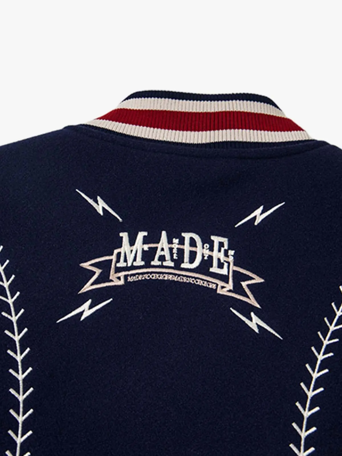 Baseball Stitch Embroidered Varsity Jacket - Image 16