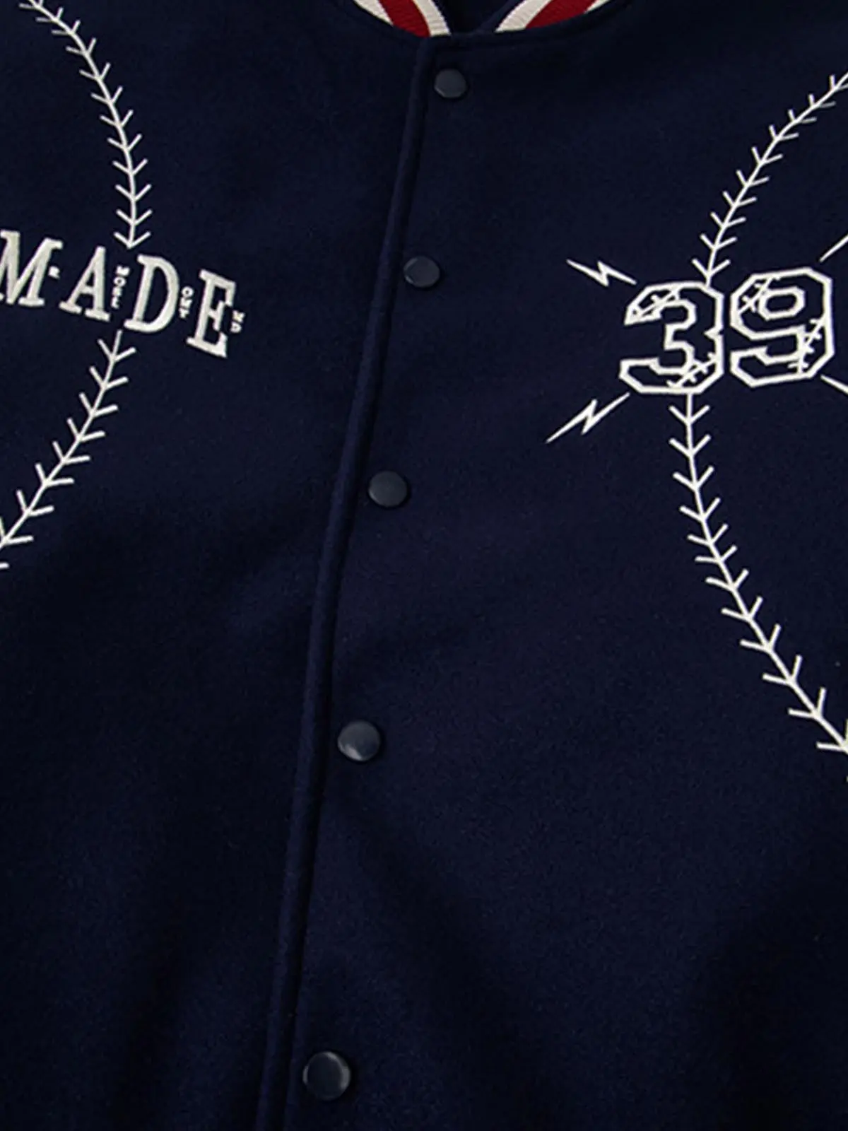 Baseball Stitch Embroidered Varsity Jacket - Image 17