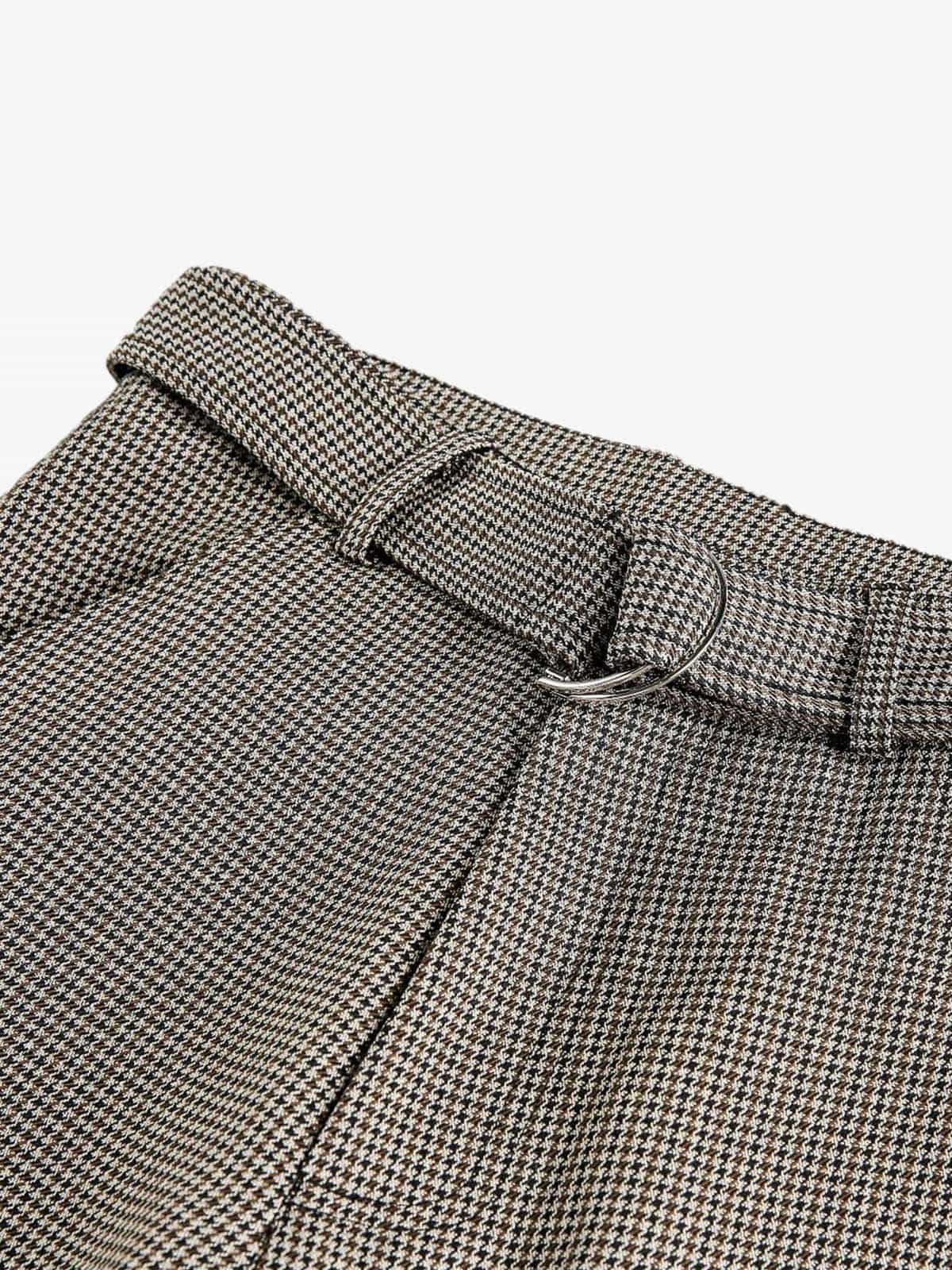 Belted Houndstooth Blazer Pants - Image 3