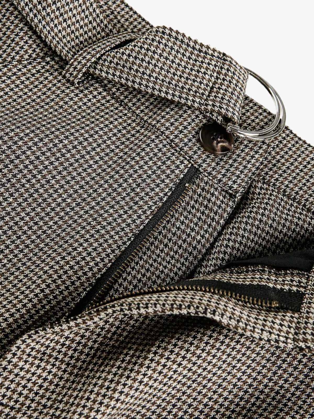 Belted Houndstooth Blazer Pants - Image 4