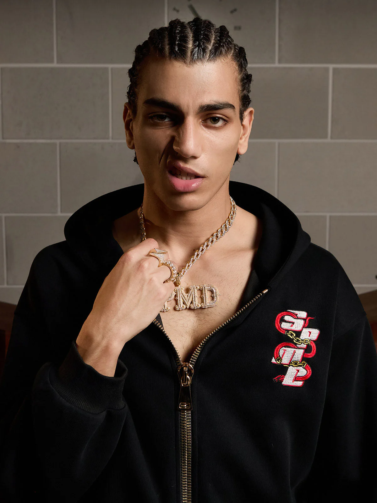 Original Embroidered Zip Up Hoodie - Image 6