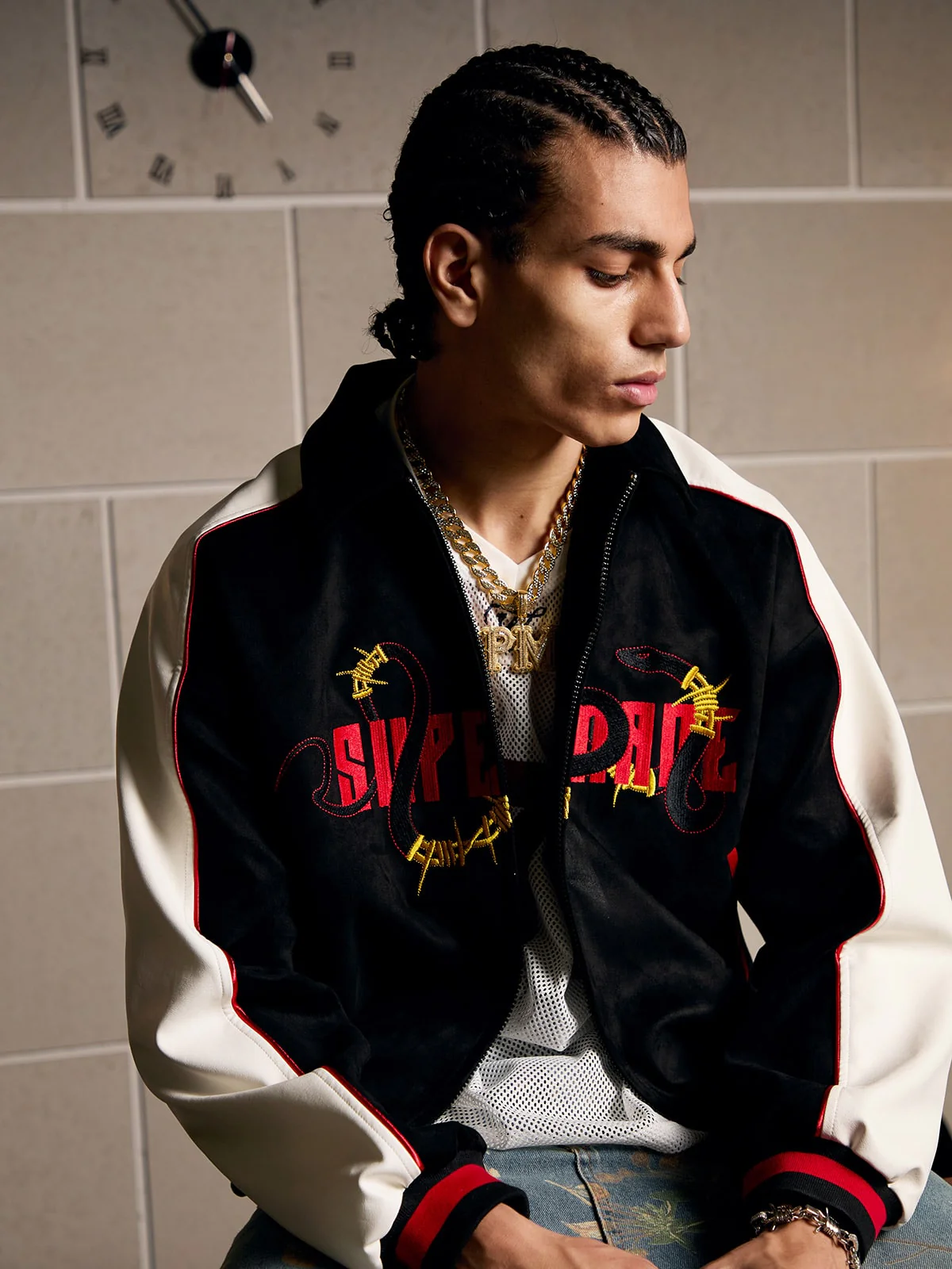 Original Embroidered Jersey Bomber Jacket - 2346 - Image 6