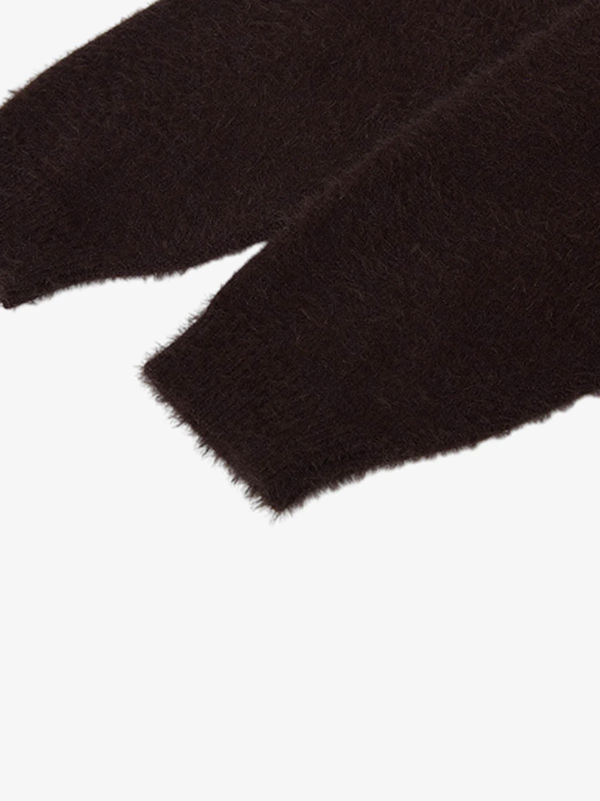 Burning Letter Jacquard Fuzzy Mohair Knit Sweater - Image 9