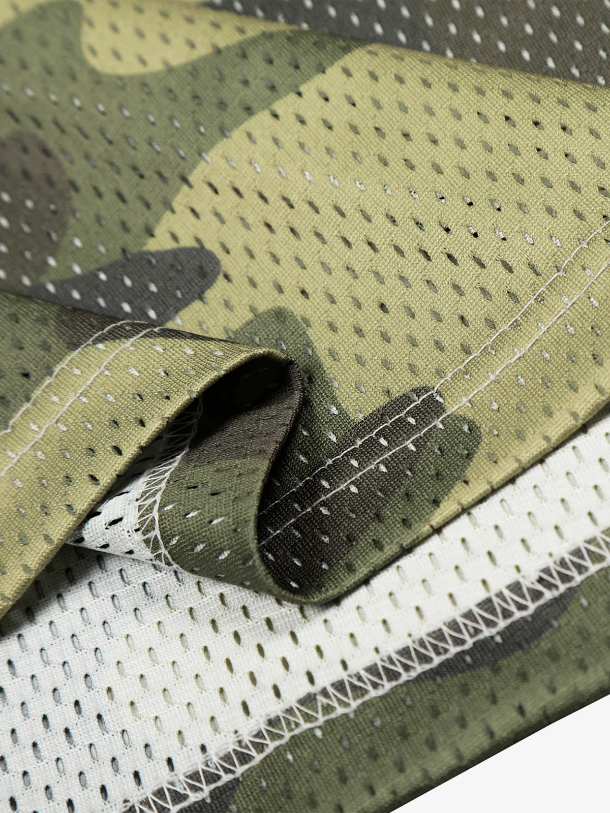 Camo Number Print Star Panel Mesh Jersey T-Shirt - Image 11