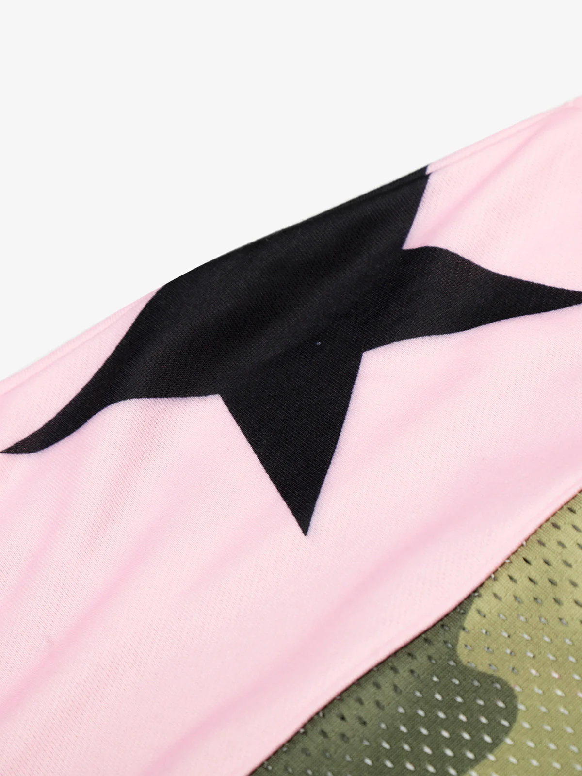 Camo Number Print Star Panel Mesh Jersey T-Shirt - Image 9
