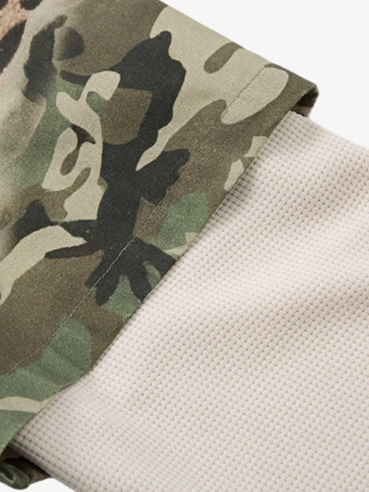 Camouflage Leopard Patchwork Layered Shirt - Image 5