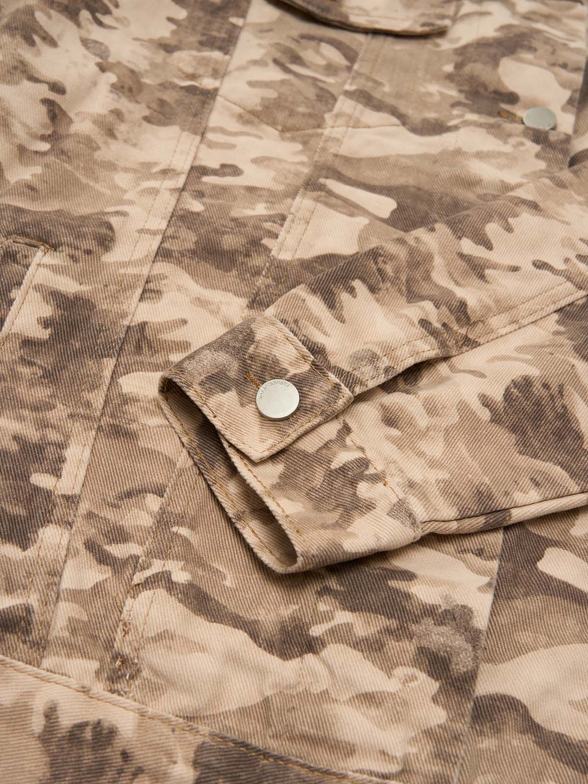Camouflage Multi-Pocket Work Denim Jacket - Image 10