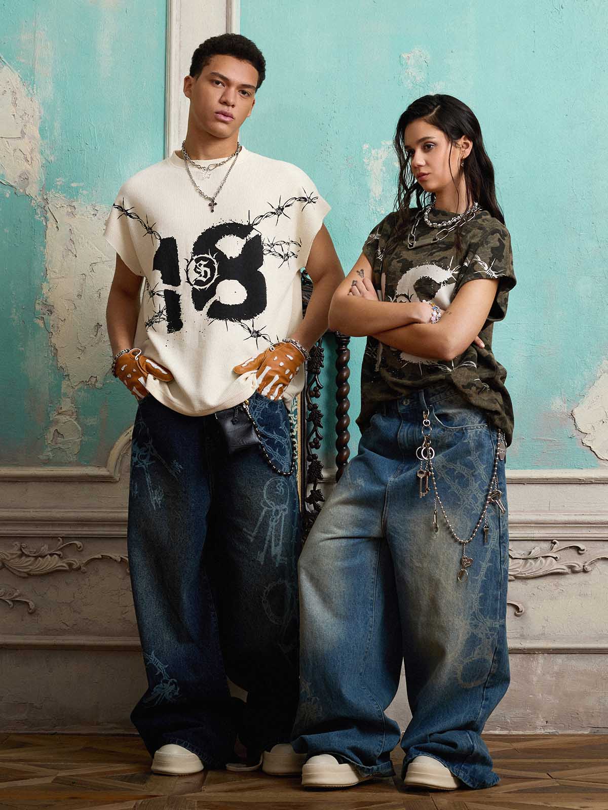Camouflage Thorn Print Sleeveless T-Shirt - Image 6