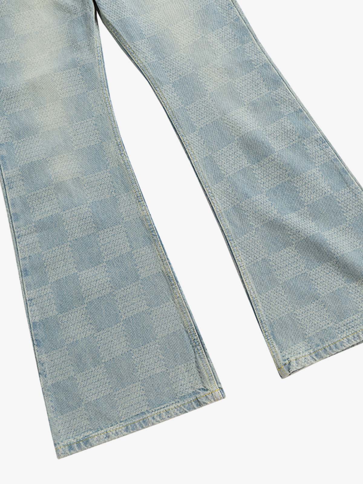 Checkerboard Distressed Jeans - Image 4