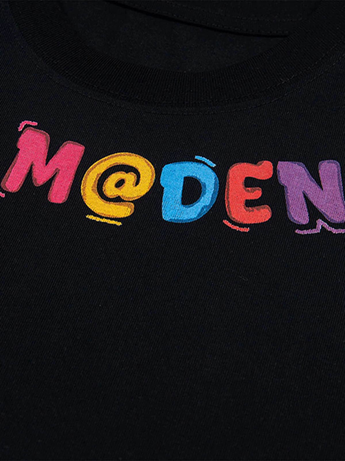 Colorful Fun Pattern Crew Neck T-Shirt - Image 6