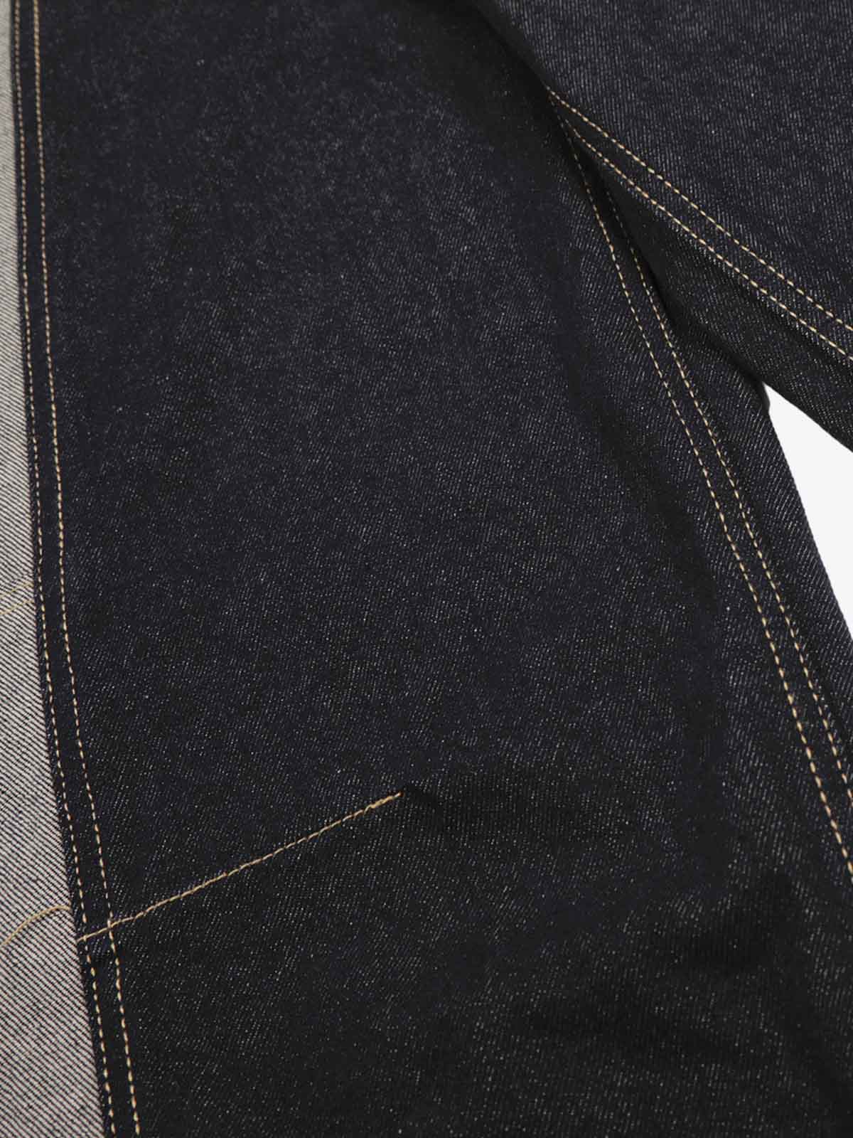 Contrast Panel Barrel Denim Jeans with Chain Detail - Image 8