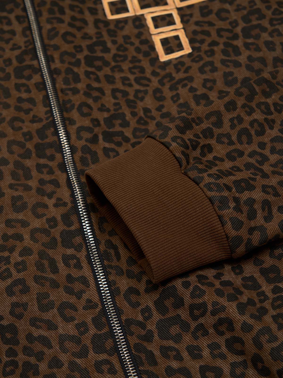 Cross Frame Leopard Print Baseball Jacket - 2572 - Image 15
