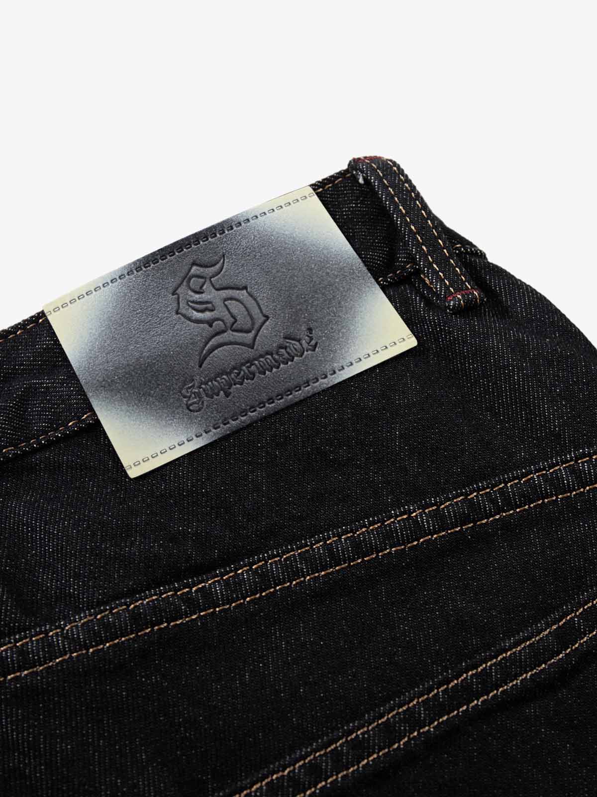 Dark Gothic Graphic Wide-Leg Jeans - Image 12