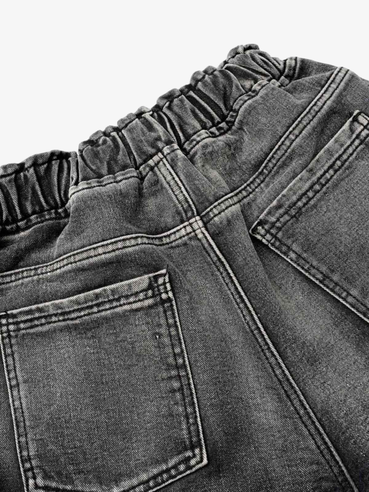 Distressed Cargo Denim Shorts - 2378 - Image 5