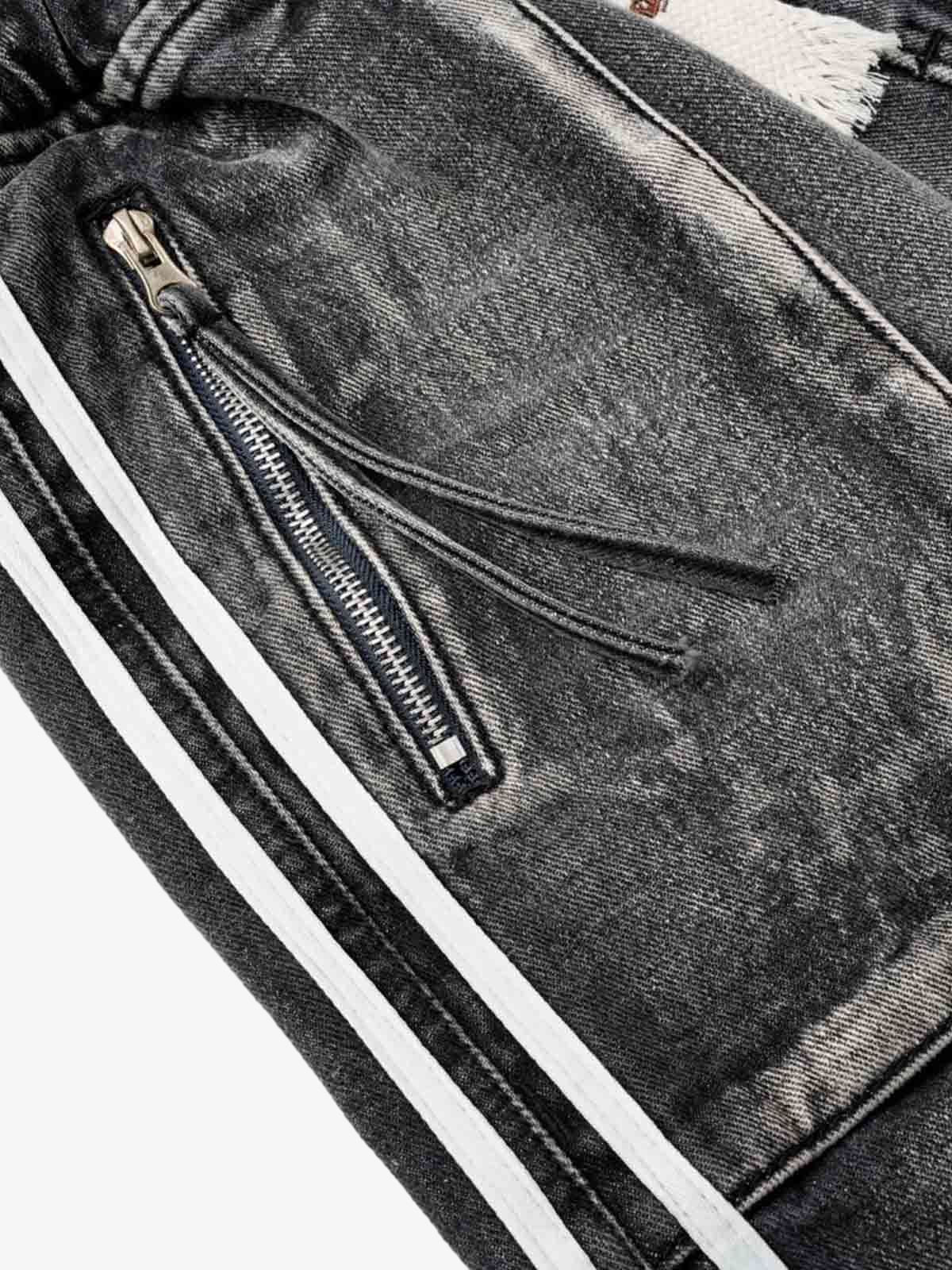 Distressed Cargo Denim Shorts - 2378 - Image 7