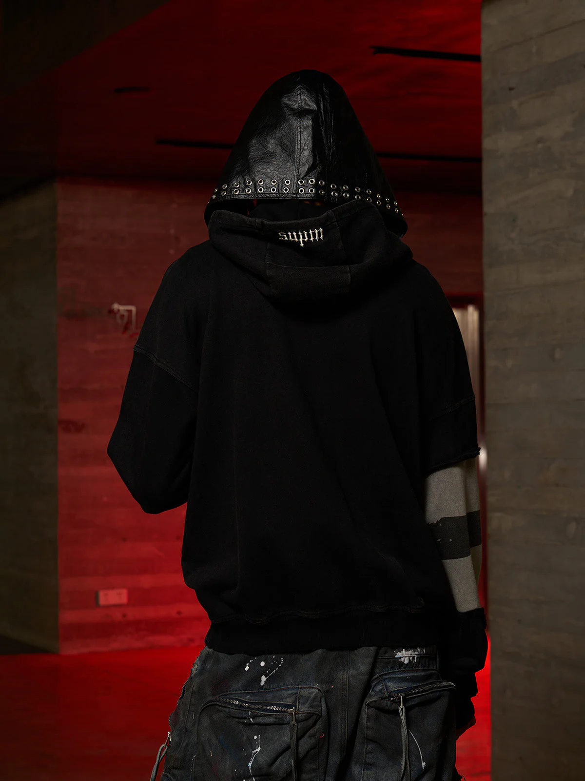Distressed Electronic Exorcist Print Hoodie - Image 4