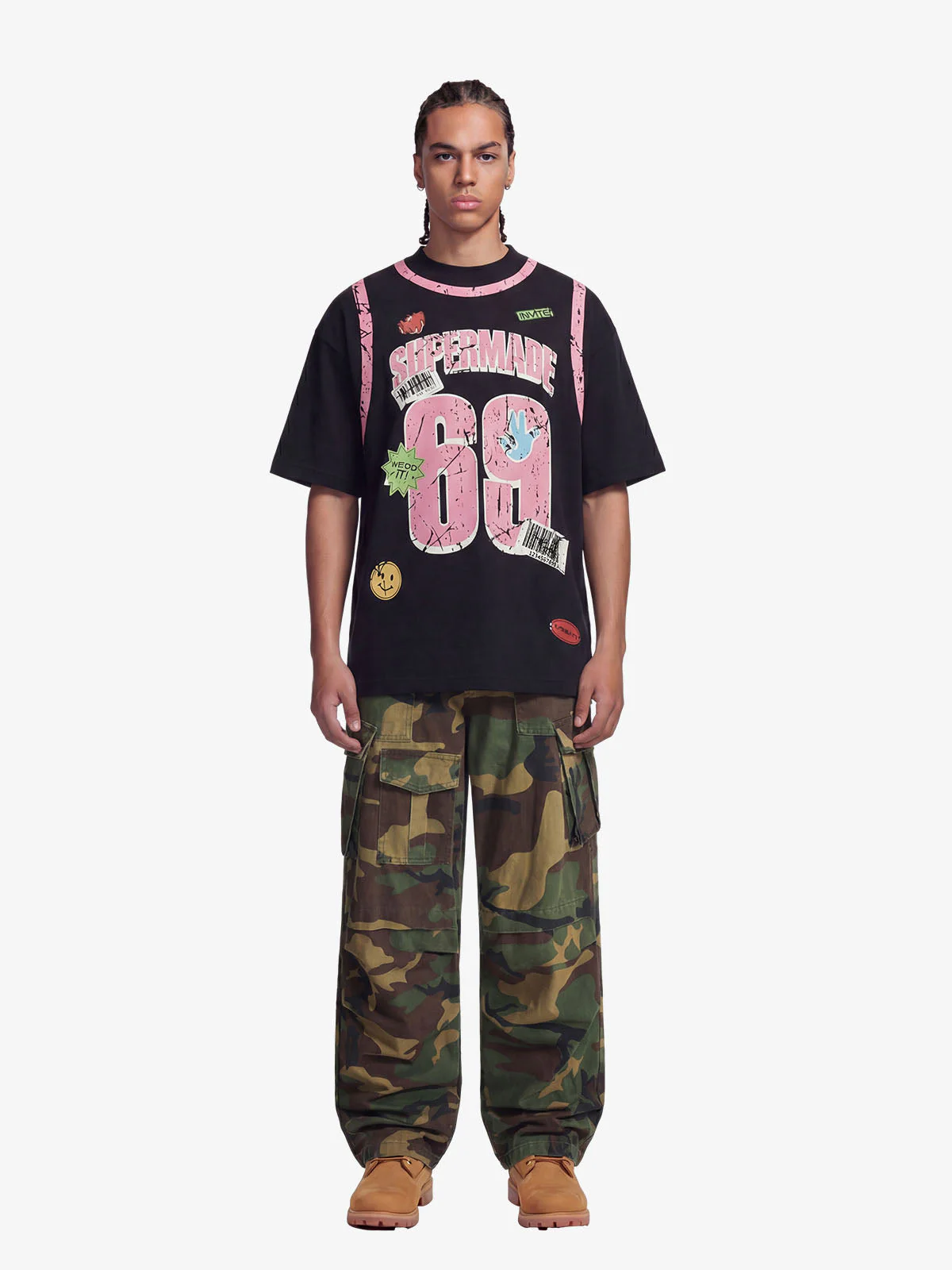 Distressed Number 69 Graphic Print T-Shirt - Image 4