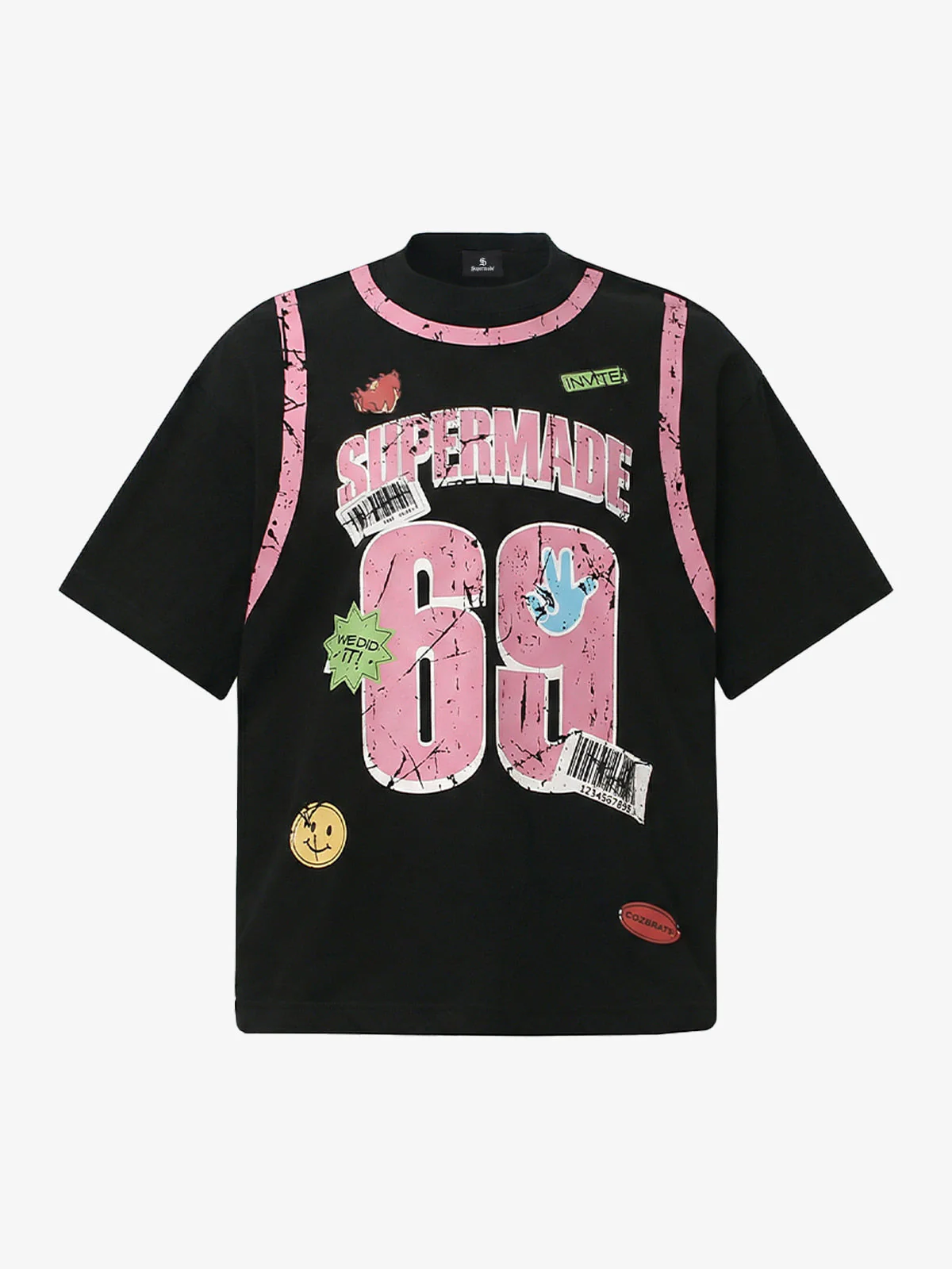 Distressed Number 69 Graphic Print T-Shirt - Image 6