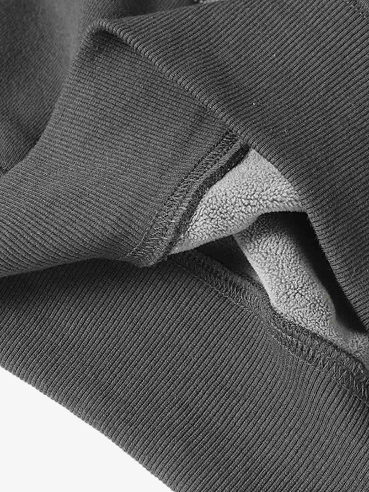 Distressed Patchwork Raw-Edge Layered-Hem Fleece Hoodie - Image 12