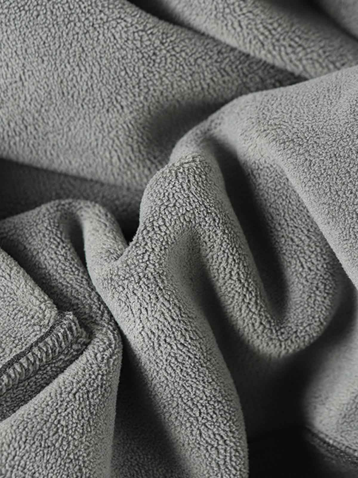 Distressed Patchwork Raw-Edge Layered-Hem Fleece Hoodie - Image 13