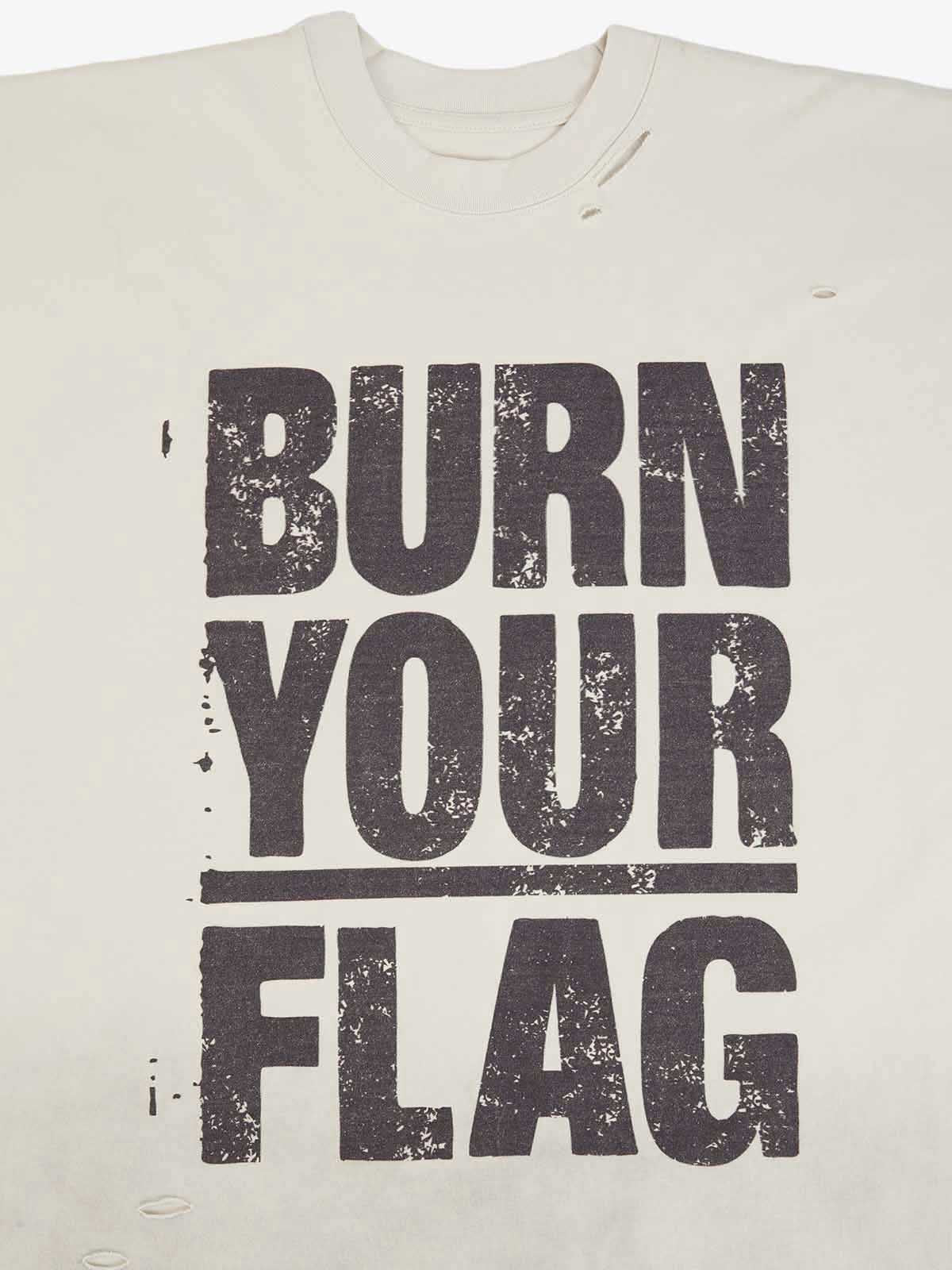 Distressed Ripped "Burn Your Flag" Sleeveless T-Shirt - Image 14