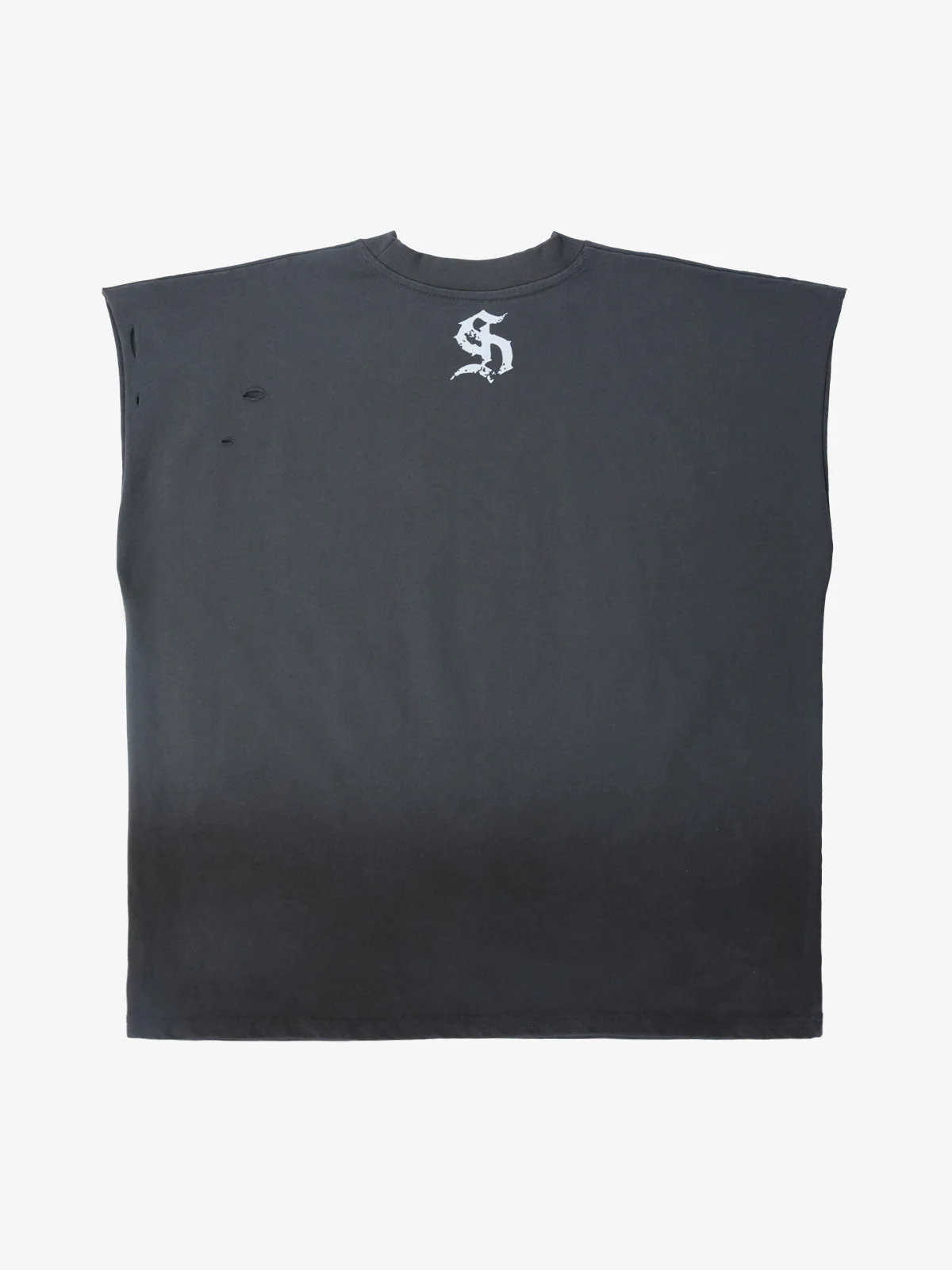 Distressed Ripped "Burn Your Flag" Sleeveless T-Shirt - Image 9