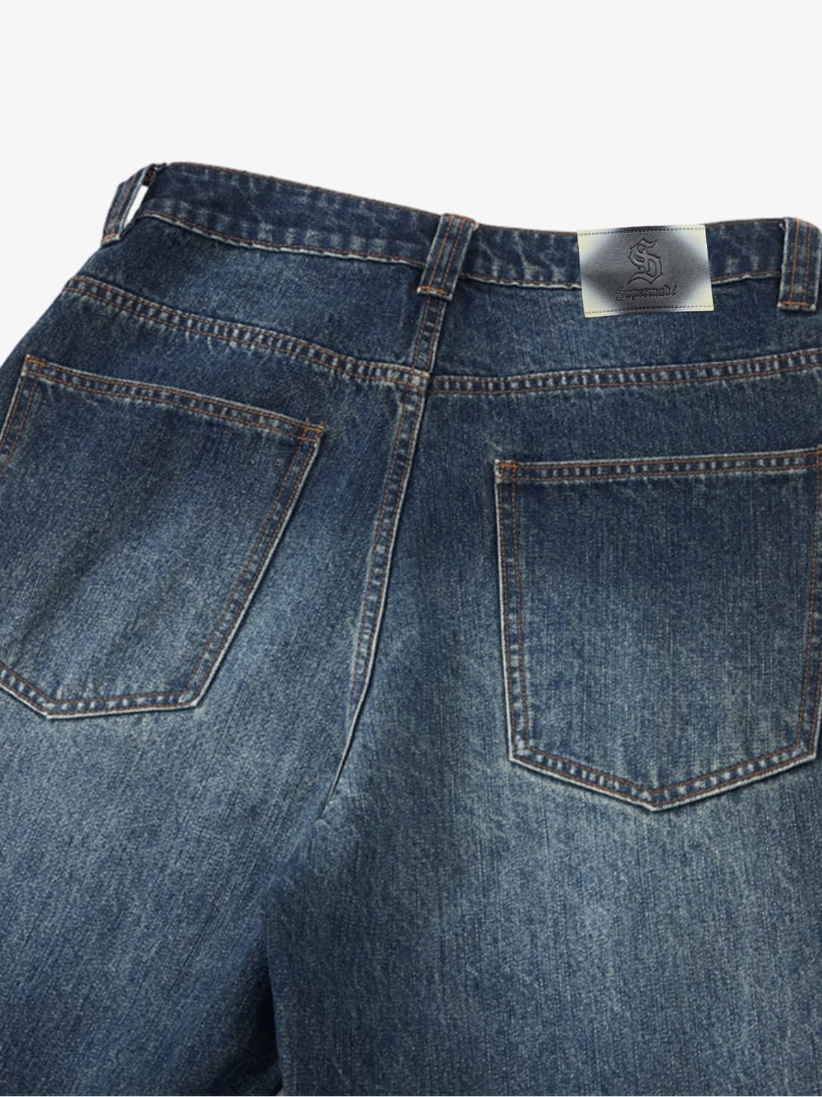 Distressed Whiskered Barrel Jeans - Image 4