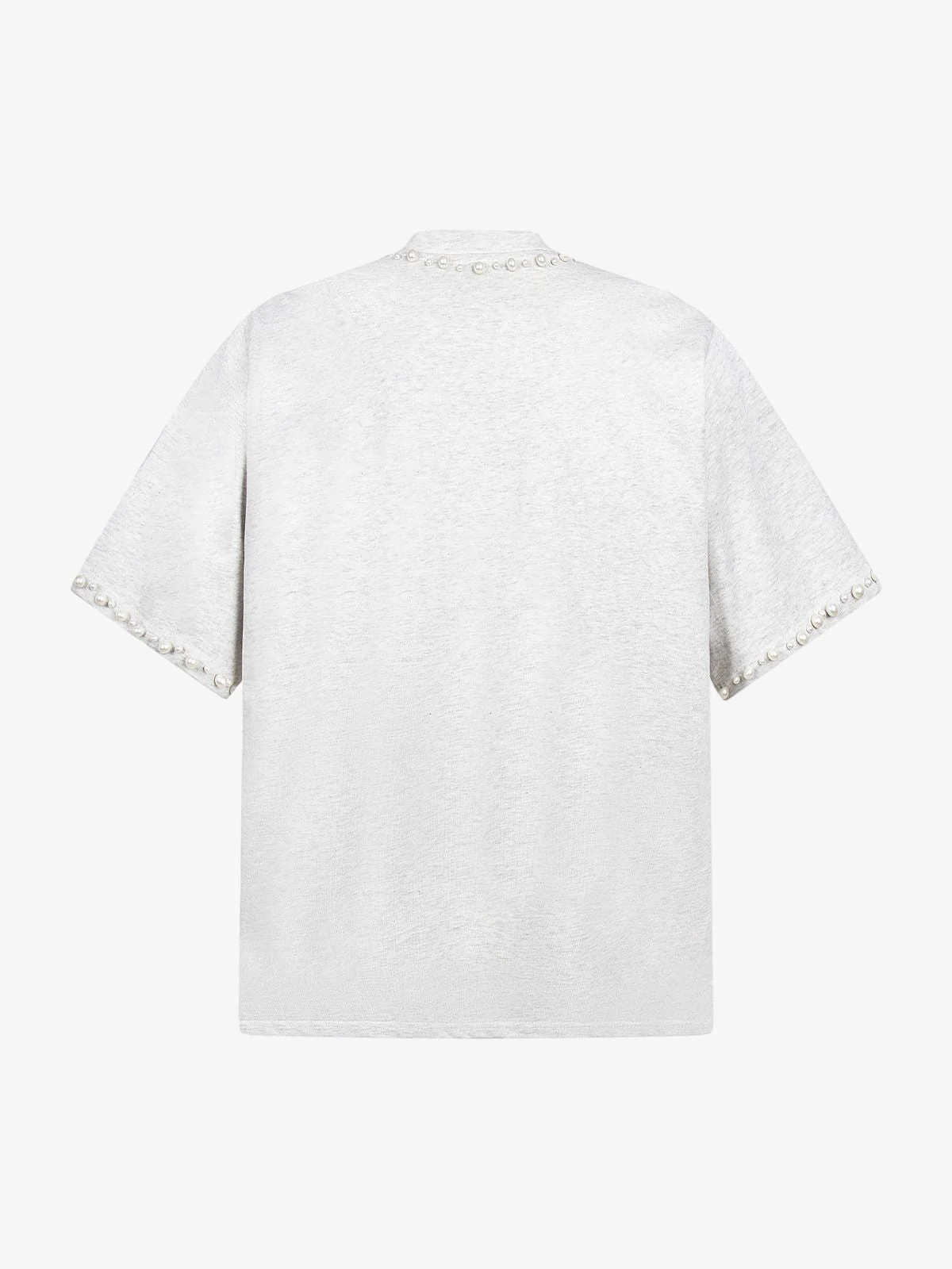 Elegant Pearl-Embellished Oversized T-Shirt - Image 4