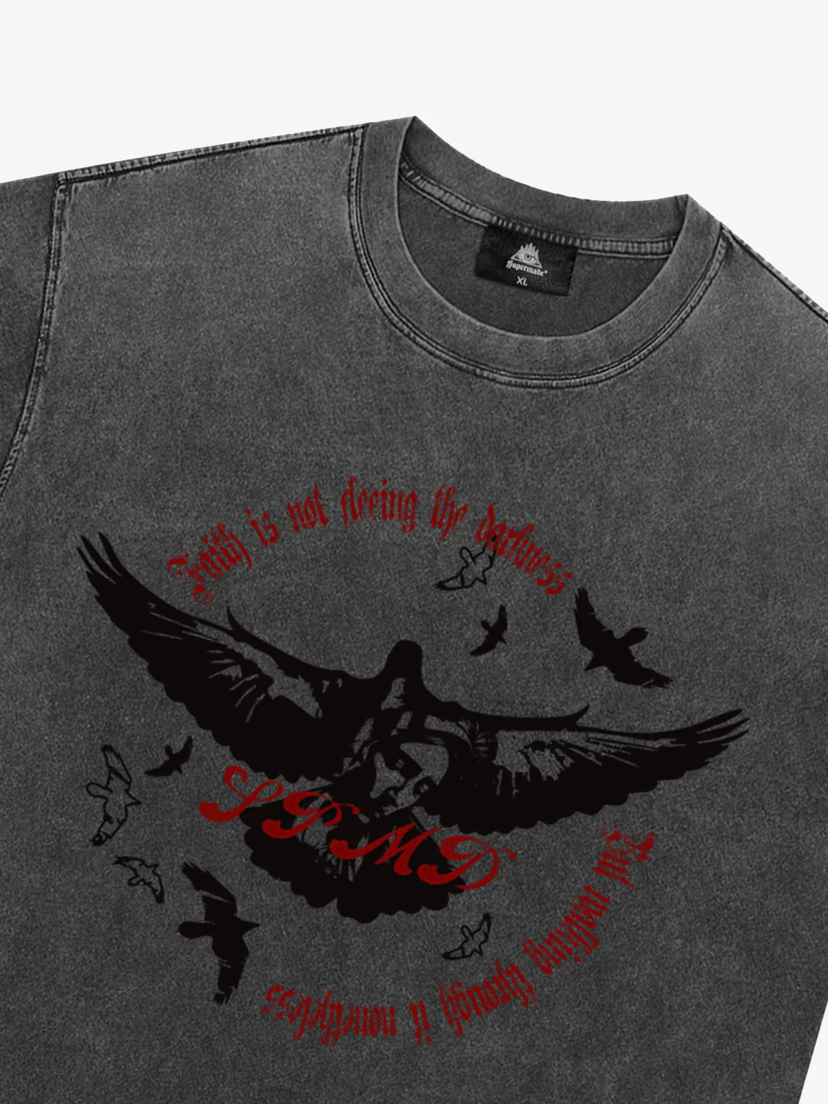 Original Vintage Washed Slogan Graphic T-Shirt - Image 8