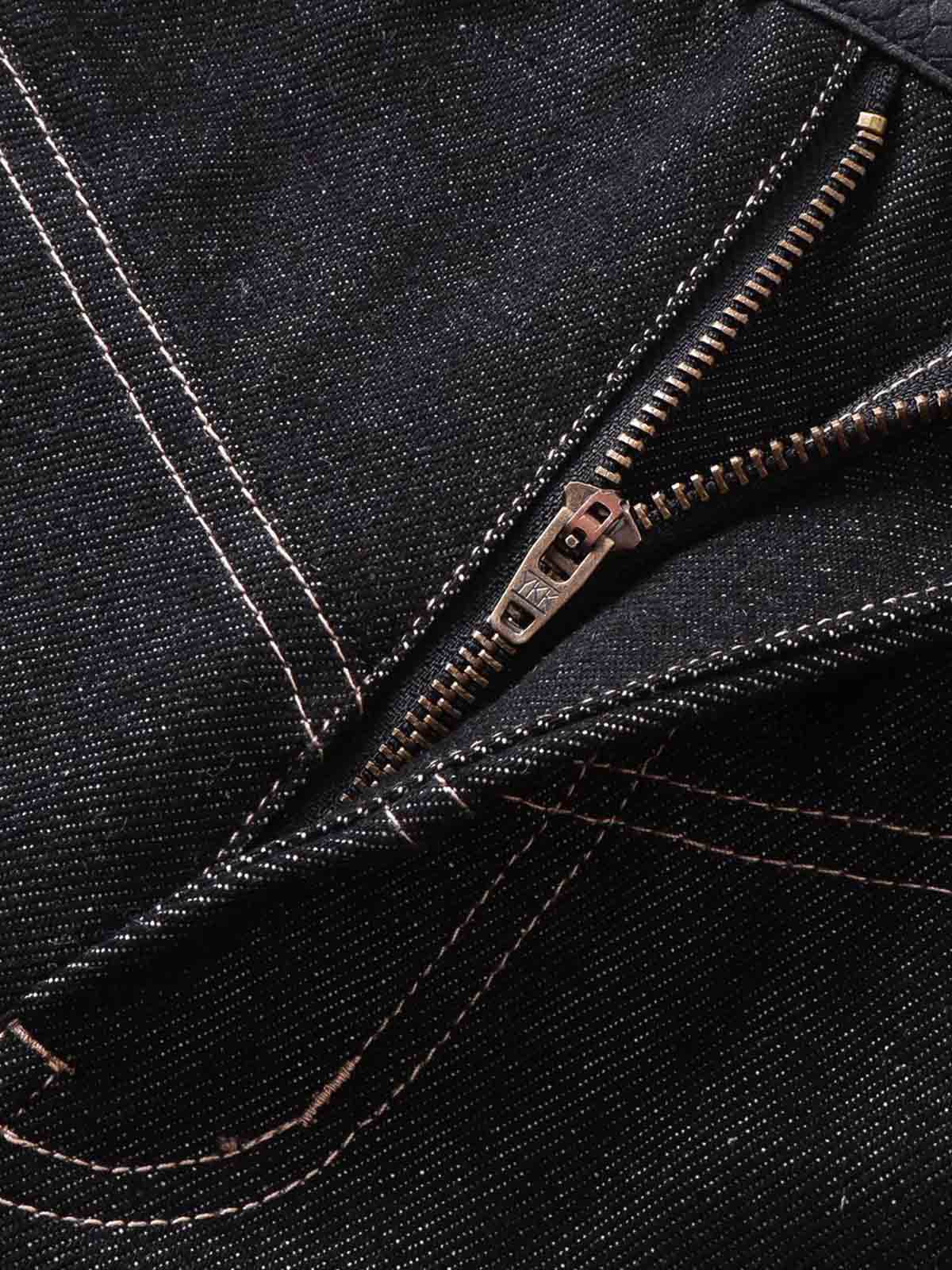 Flame Embroidered Wide Leg Washed Denim Jeans - Image 3