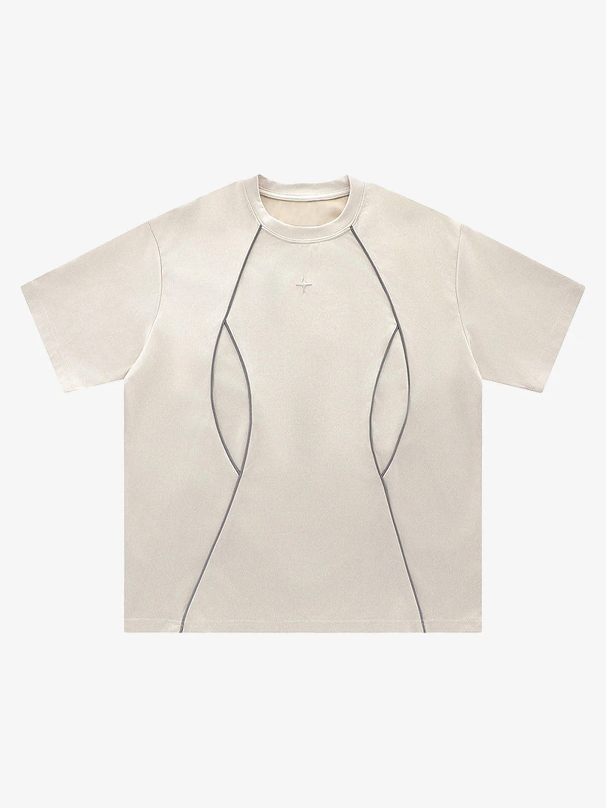 Functional Deconstructed Split Short-Sleeved T-Shirt - 2437 - Image 3