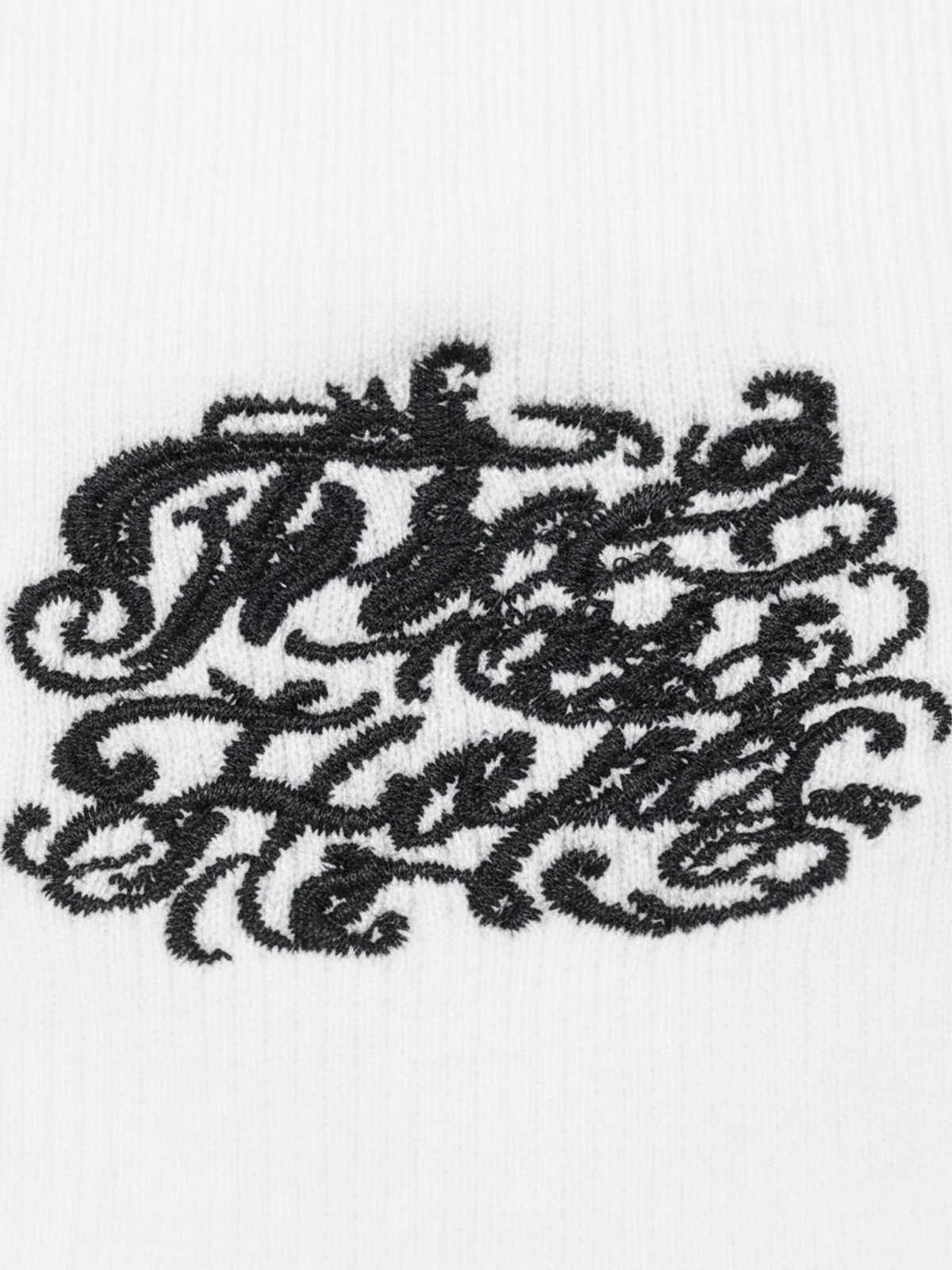 Gothic Lettering Embroidered Ribbed Vest - 2522 - Image 10