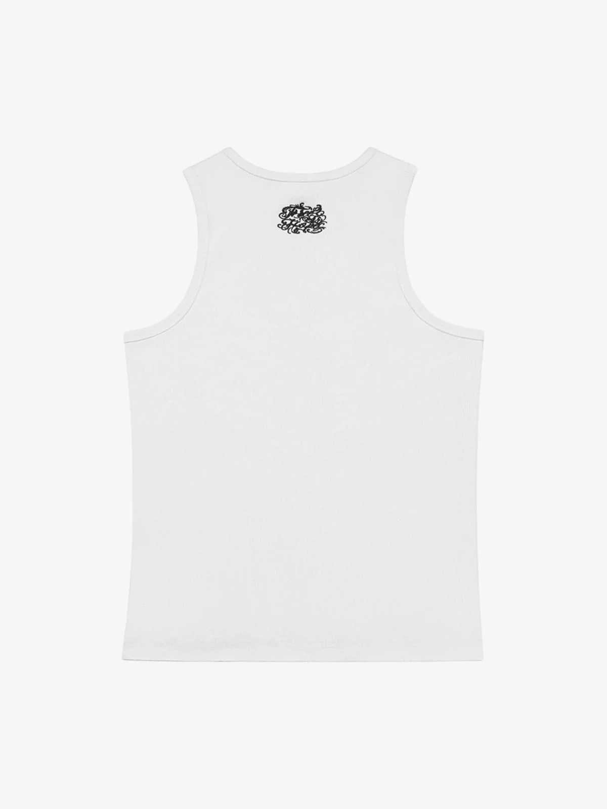 Gothic Lettering Embroidered Ribbed Vest - 2522 - Image 7