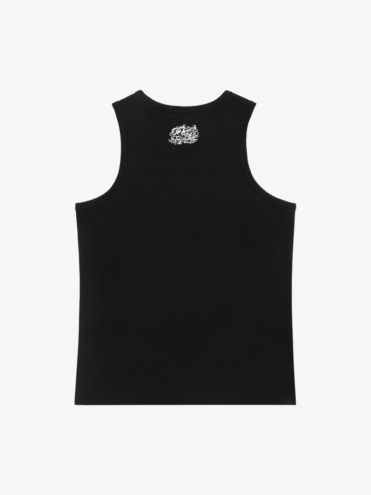 Gothic Lettering Embroidered Ribbed Vest - 2522 - Image 8