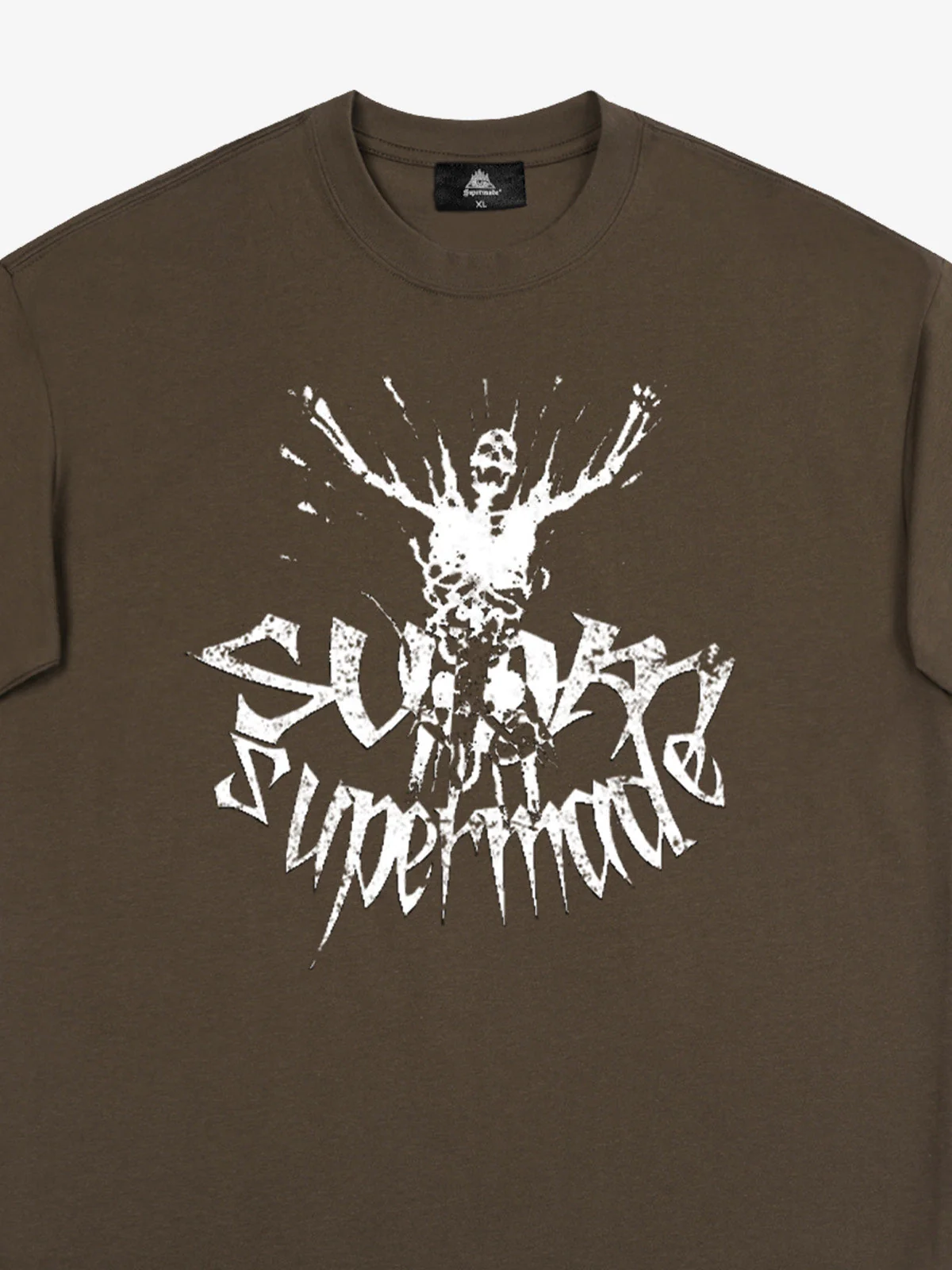 Gothic Skull Distressed Letter T-Shirt - Image 15