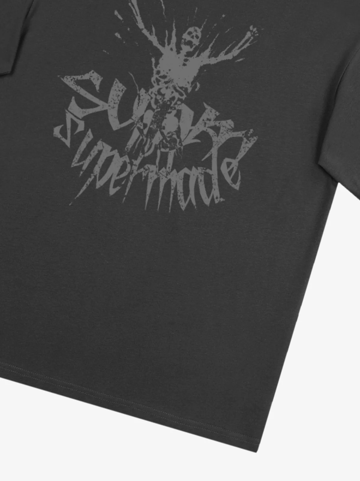Gothic Skull Distressed Letter T-Shirt - Image 22