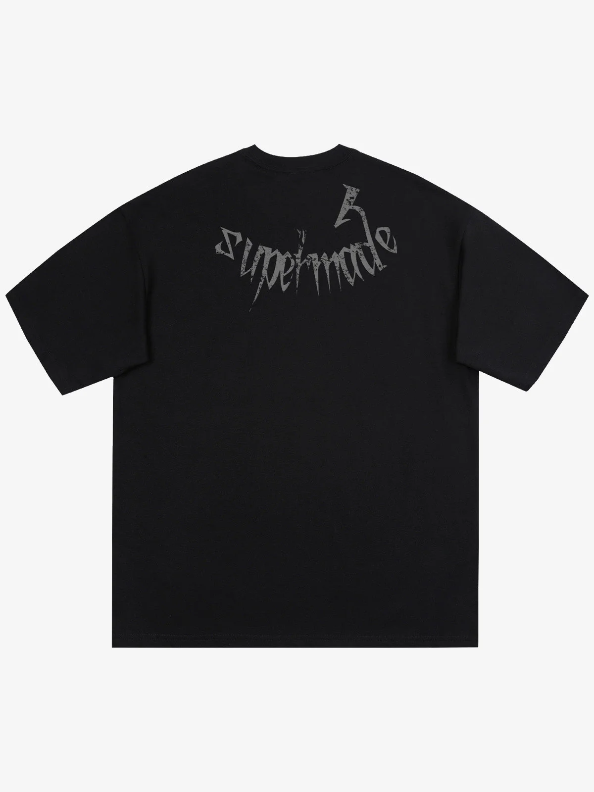Gothic Skull Distressed Letter T-Shirt - Image 5