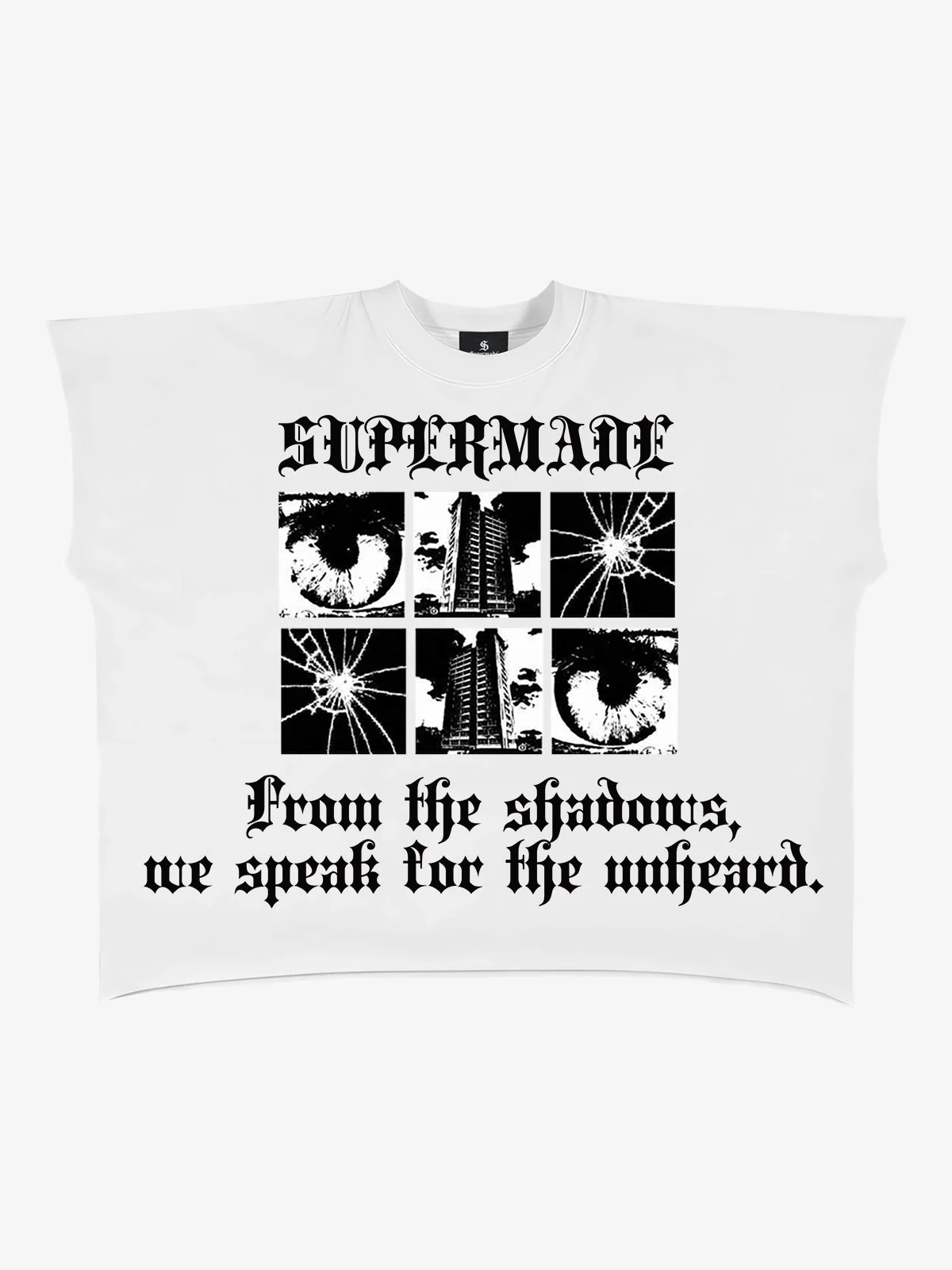 Gothic Text Graphic Cut-Off Sleeveless T-Shirt - Image 2