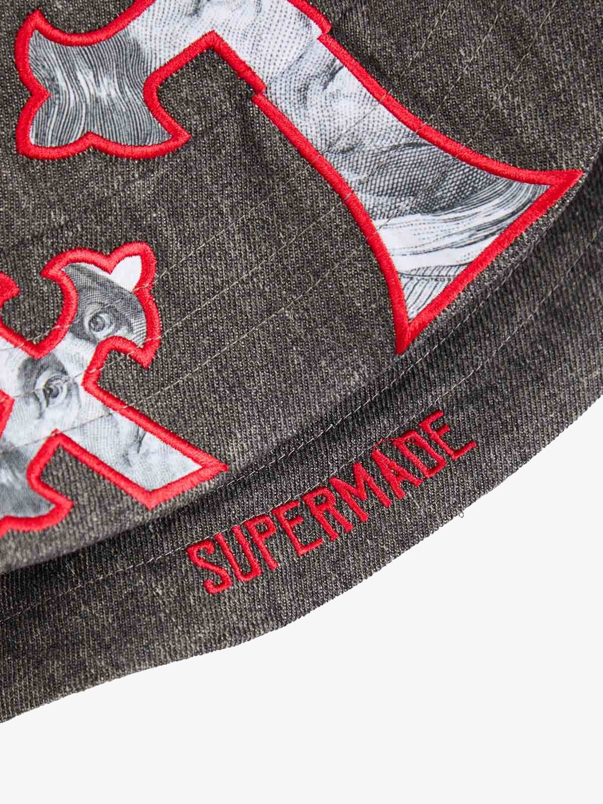 Cross And Portrait Denim Bucket Hat - Image 14