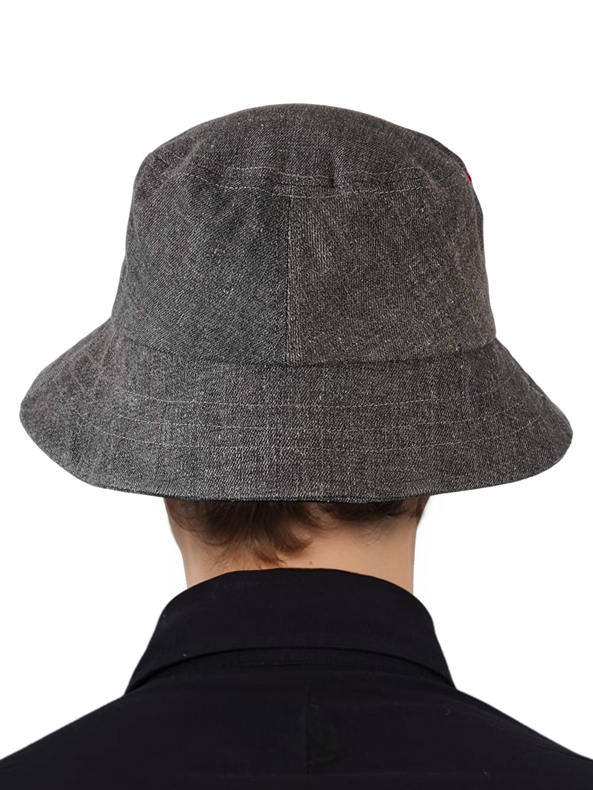 Cross And Portrait Denim Bucket Hat - Image 4