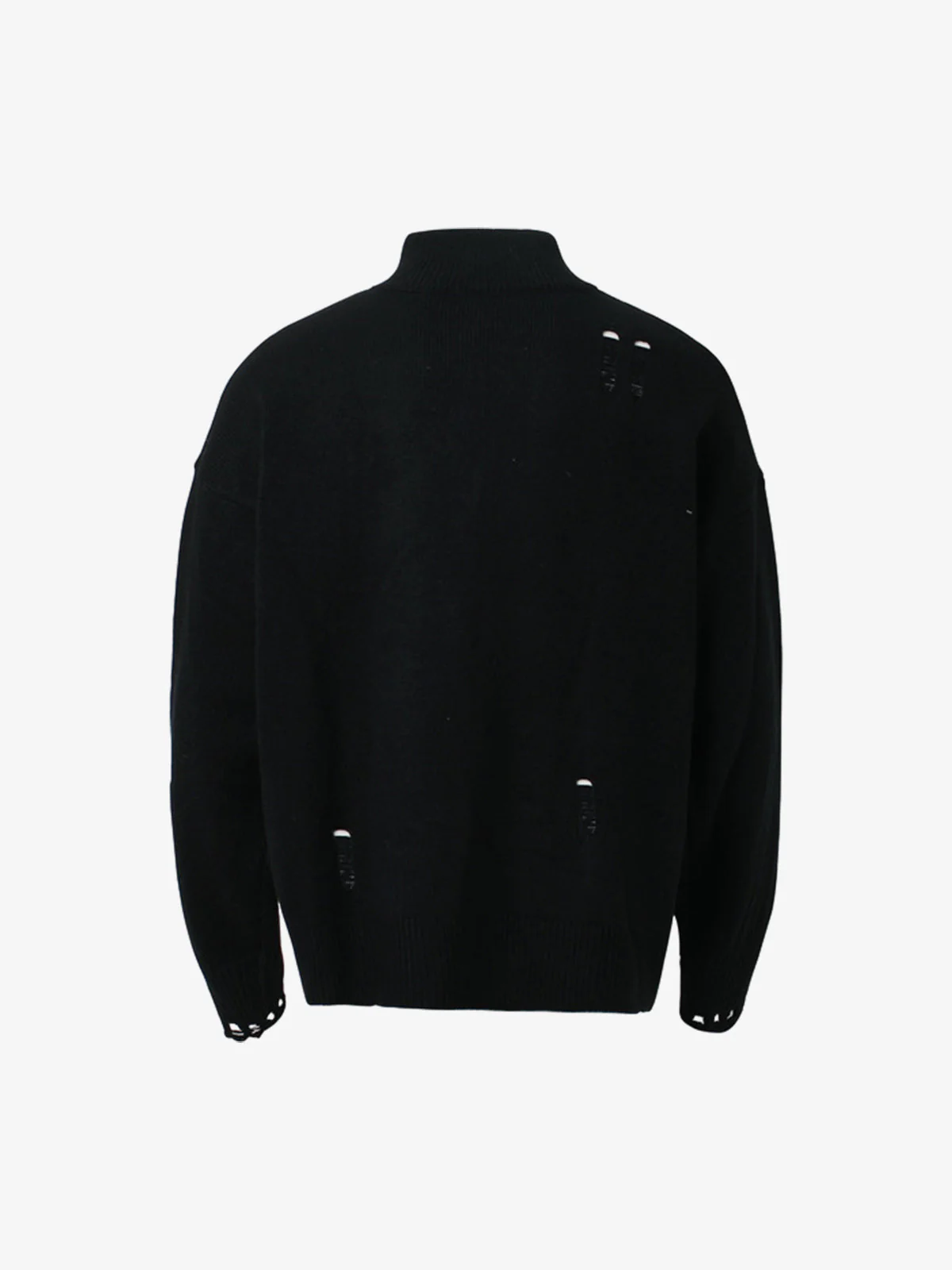 Heavy Cut Turtleneck Cardigan Zipper Sweater - Image 11