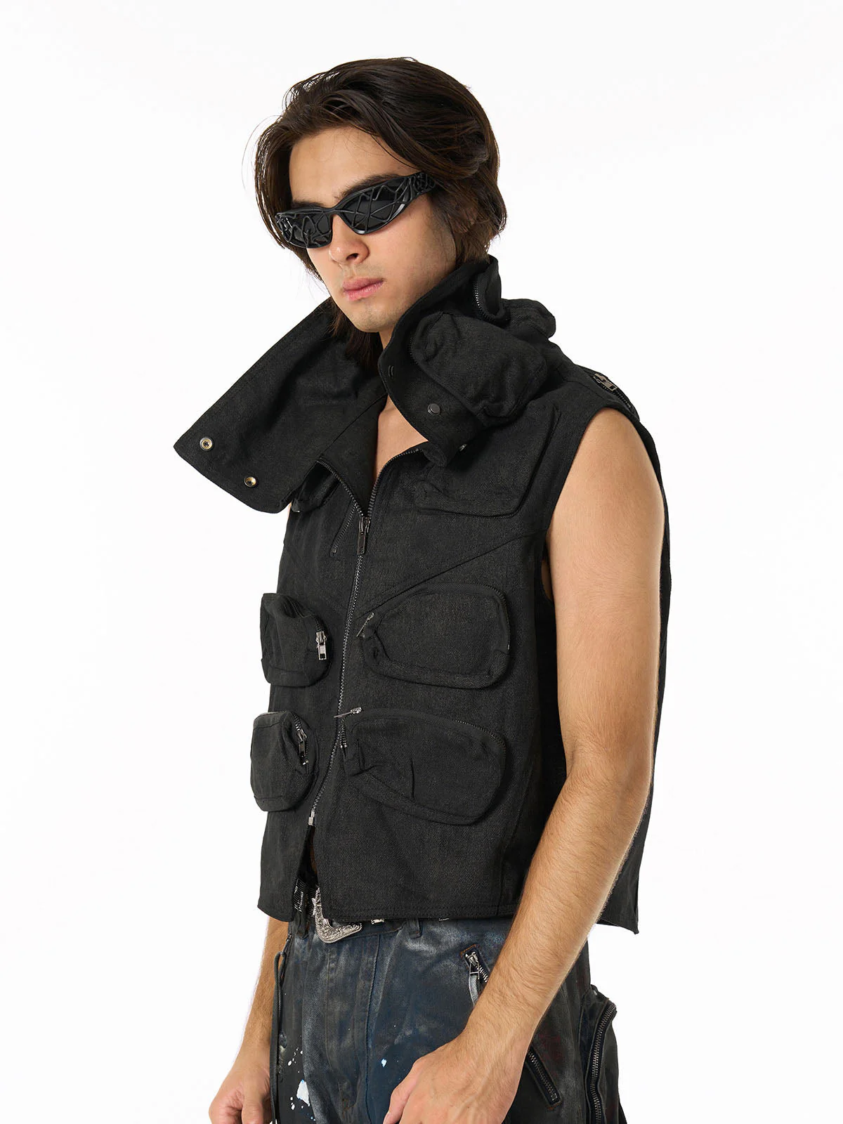 Heavy-Duty Multi-Pocket Multi-Zipper Vest - Image 4