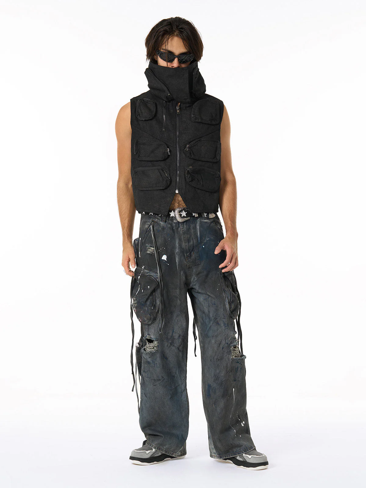 Heavy-Duty Multi-Pocket Multi-Zipper Vest - Image 9