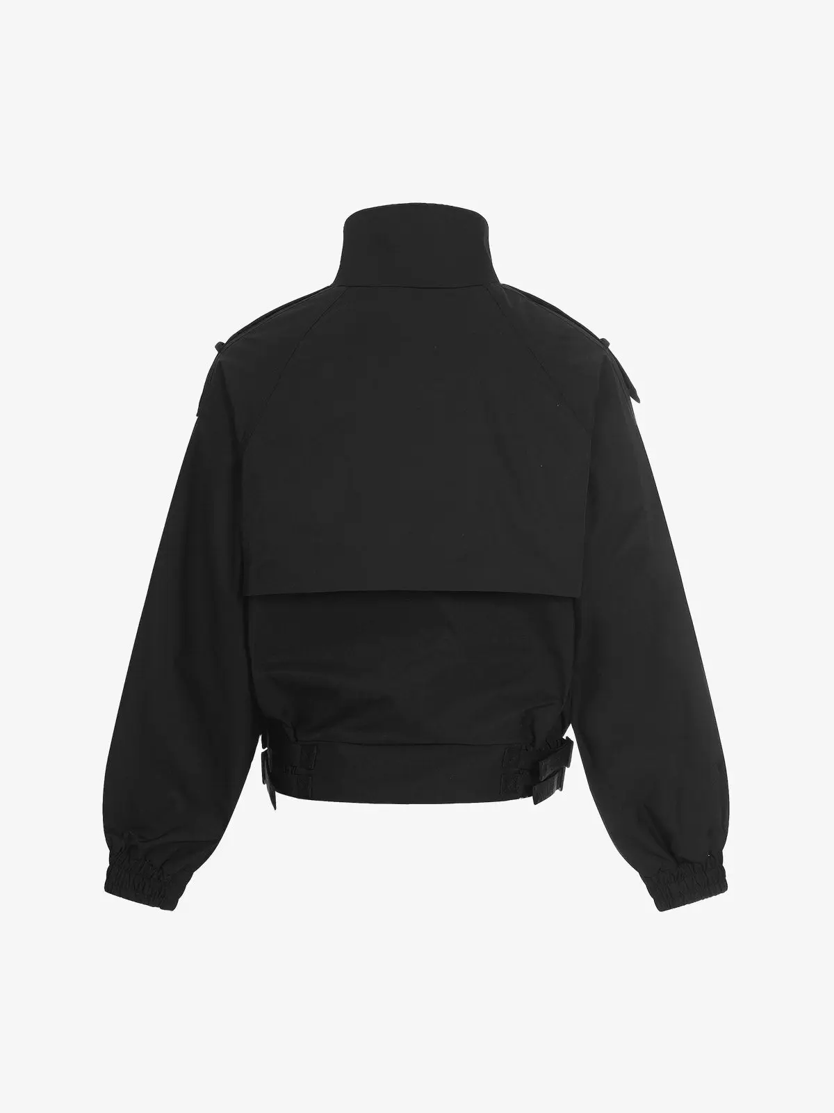 High Neck Belted Utility Cropped Jacket - Image 4
