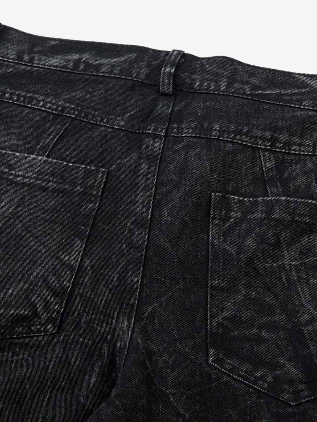 High Street Functional Structured Design Tie-Dye Baggy Jeans - Image 10