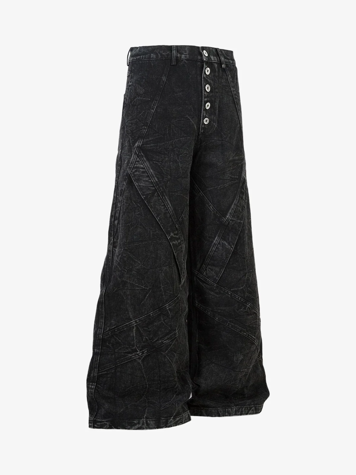 High Street Functional Structured Design Tie-Dye Baggy Jeans - Image 3