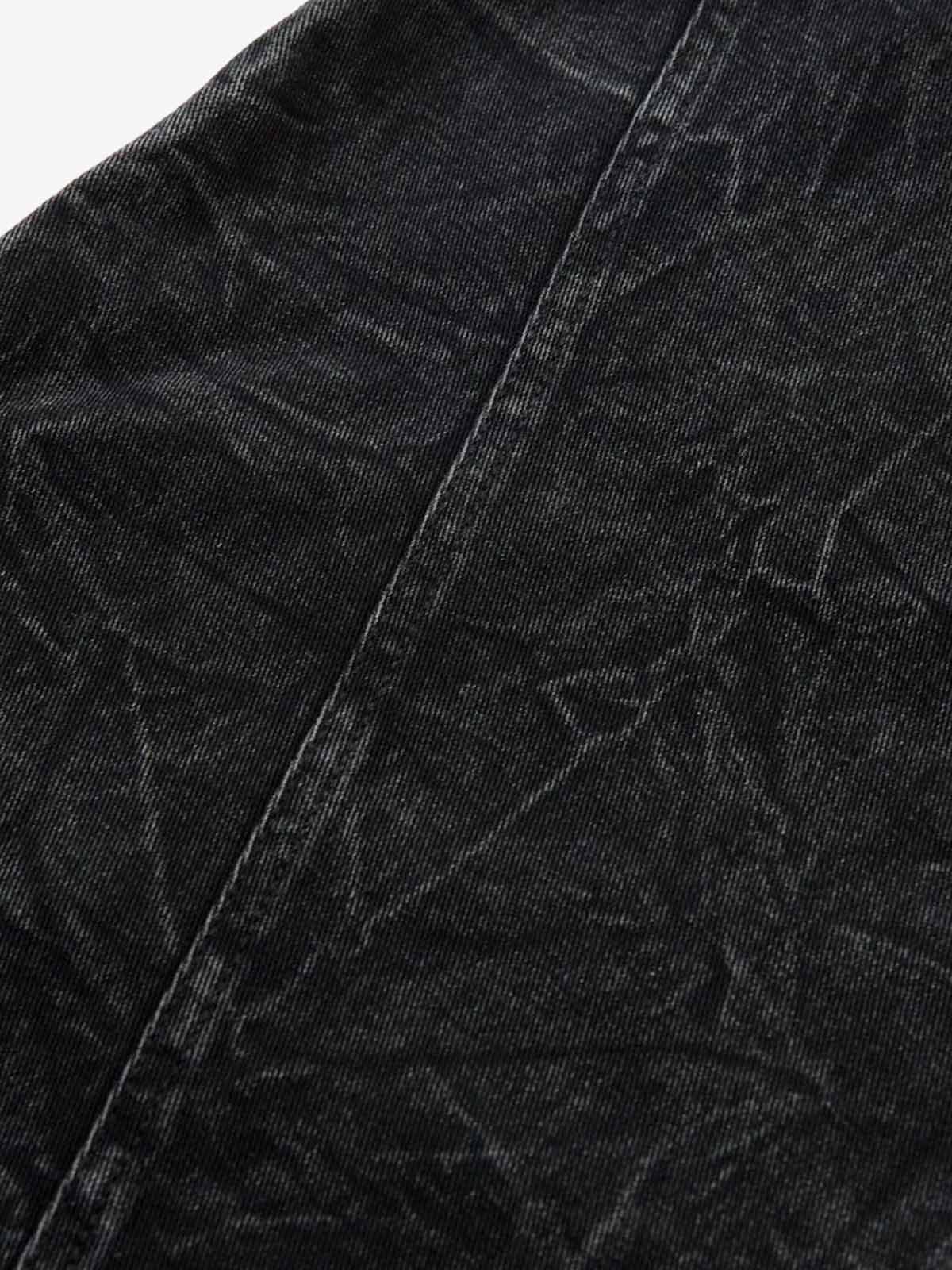 High Street Functional Structured Design Tie-Dye Baggy Jeans - Image 4